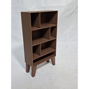 Mid-Century Modern Miniature Bookshelf  Dollhouse Furniture, 1:12 Scale, 5.25" T